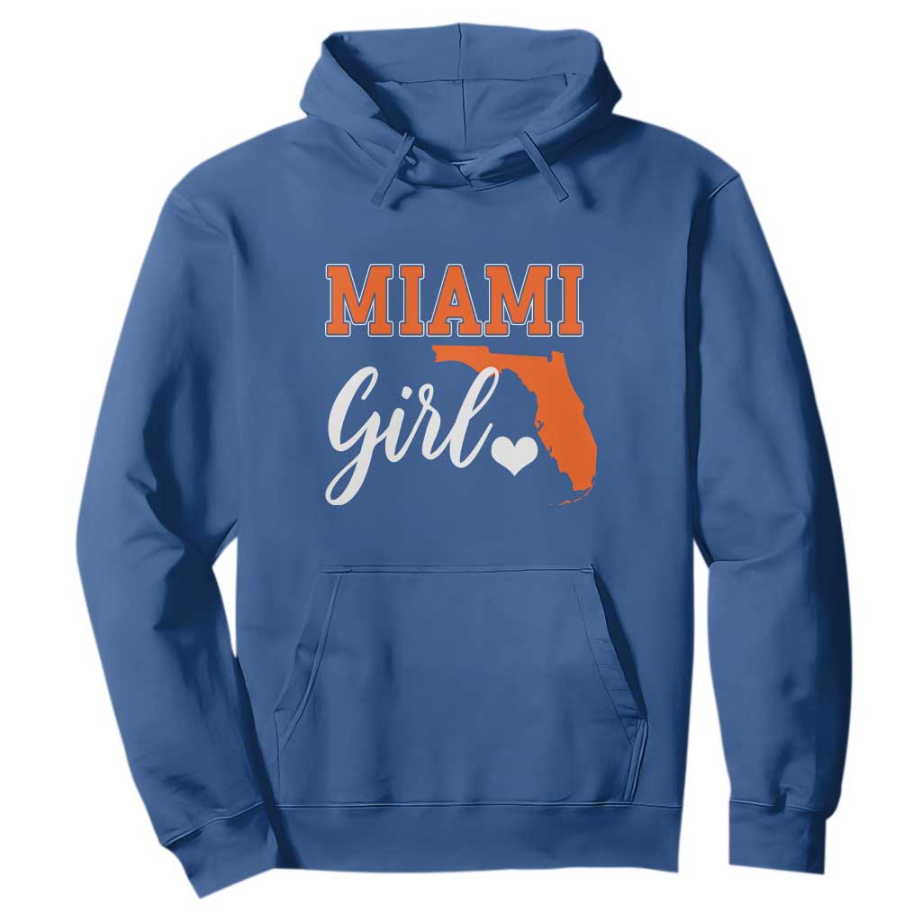 Miami Girl Pride Hoodie Florida State Map Local Love TS02 Royal Blue Print Your Wear