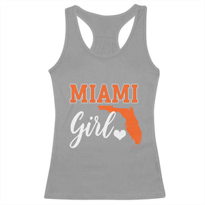 Miami Girl Pride Racerback Tank Top Florida State Map Local Love TS02 Sport Gray Print Your Wear