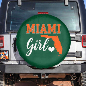 Miami Girl Pride Spare Tire Cover Florida State Map Local Love TS02 No hole Irish Green Print Your Wear