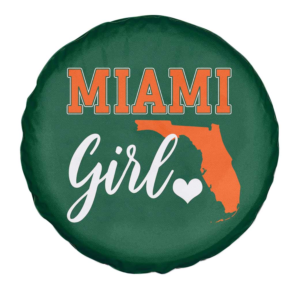 Miami Girl Pride Spare Tire Cover Florida State Map Local Love TS02 Print Your Wear