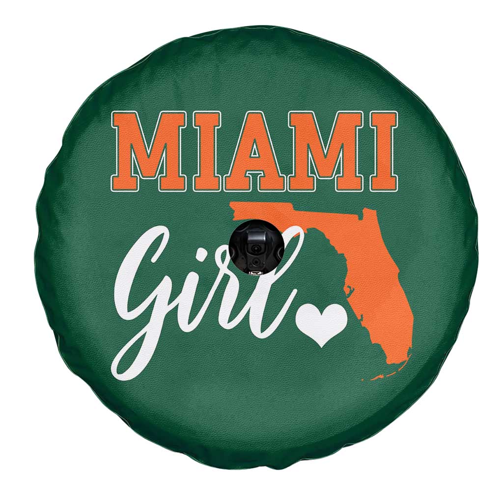 Miami Girl Pride Spare Tire Cover Florida State Map Local Love TS02 Print Your Wear
