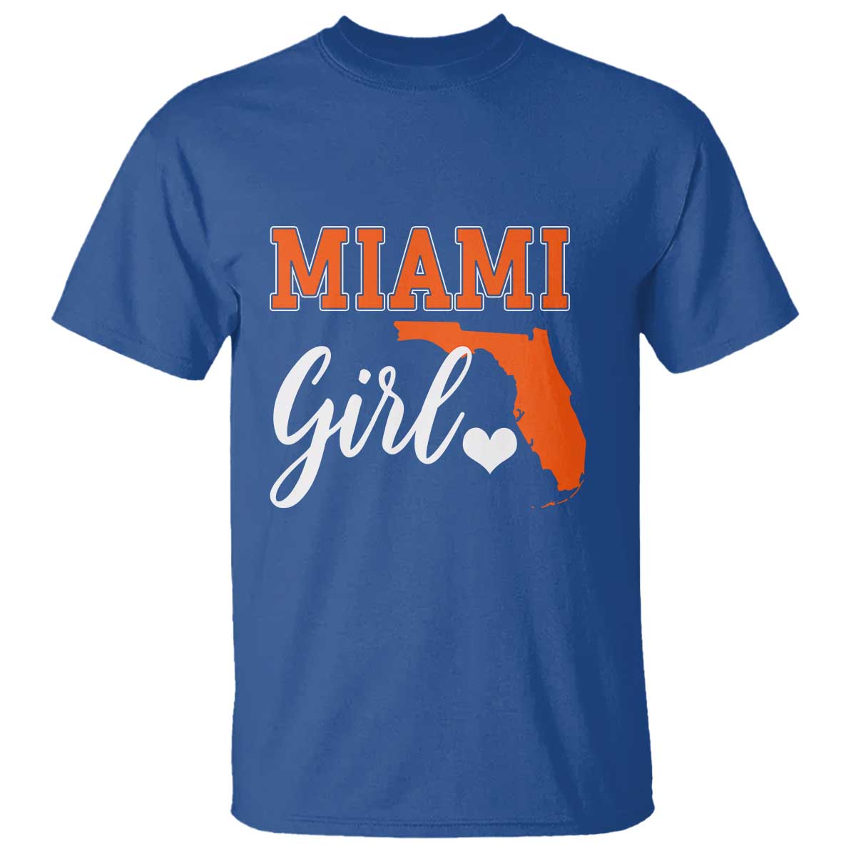 Miami Girl Pride T Shirt Florida State Map Local Love TS02 Royal Blue Print Your Wear