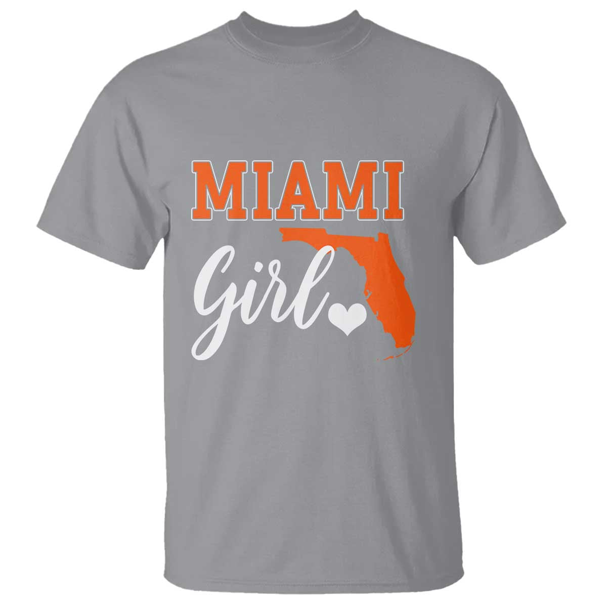 Miami Girl Pride T Shirt Florida State Map Local Love TS02 Sport Gray Print Your Wear