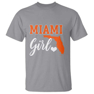 Miami Girl Pride T Shirt Florida State Map Local Love TS02 Sport Gray Print Your Wear