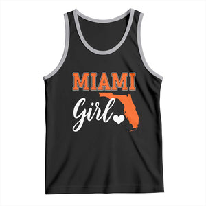 Miami Girl Pride Tank Top Florida State Map Local Love TS02 Black Athletic Heather Print Your Wear