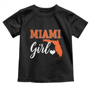 Miami Girl Pride Toddler T Shirt Florida State Map Local Love TS02 Black Print Your Wear