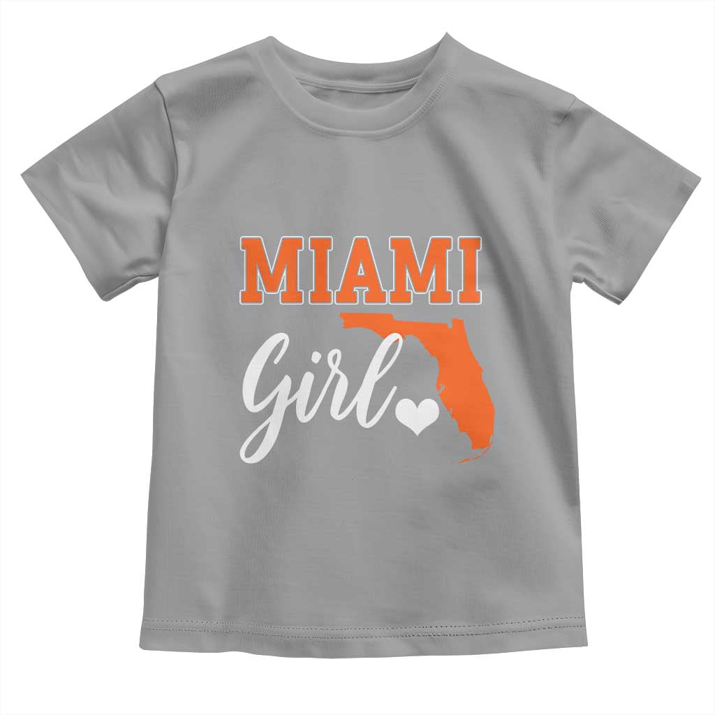 Miami Girl Pride Toddler T Shirt Florida State Map Local Love TS02 Sport Gray Print Your Wear