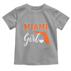 Miami Girl Pride Toddler T Shirt Florida State Map Local Love TS02 Sport Gray Print Your Wear