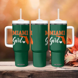 Miami Girl Pride Tumbler With Handle Florida State Map Local Love TS02 Print Your Wear