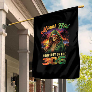 Miami Girl Skeleton Property of the 305 Garden Flag Tropical City Florida Pride Street Style TS02 Print Your Wear