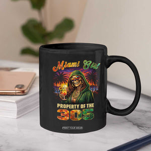 Miami Girl Skeleton Property of the 305 Coffee Mug Tropical City Florida Pride Street Style TS02 Print Your Wear