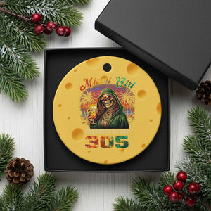 Miami Girl Skeleton Property of the 305 Ceramic Ornament Tropical City Florida Pride Street Style TS02 1pc Yellow Cheese Print Your Wear