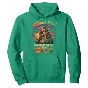 Miami Girl Skeleton Property of the 305 Hoodie Tropical City Florida Pride Street Style TS02 Irish Green Print Your Wear