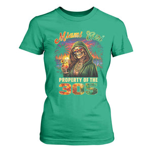 Miami Girl Skeleton Property of the 305 T Shirt For Women Tropical City Florida Pride Street Style TS02 Irish Green Print Your Wear
