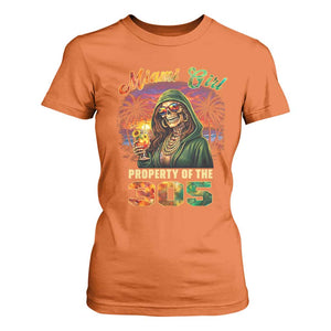 Miami Girl Skeleton Property of the 305 T Shirt For Women Tropical City Florida Pride Street Style TS02 Orange Print Your Wear