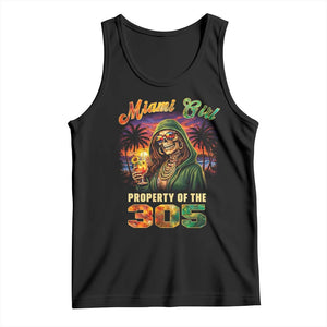 Miami Girl Skeleton Property of the 305 Tank Top Tropical City Florida Pride Street Style TS02 Black Print Your Wear