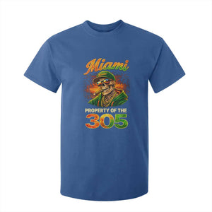 Miami Property of the 305 Skeleton Graphic T Shirt For Kid Street King with Sunset Florida Swag TS02 Royal Blue Print Your Wear