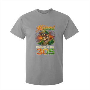 Miami Property of the 305 Skeleton Graphic T Shirt For Kid Street King with Sunset Florida Swag TS02 Sport Gray Print Your Wear