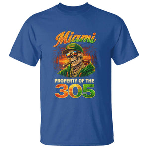 Miami Property of the 305 Skeleton Graphic T Shirt Street King with Sunset Florida Swag TS02 Royal Blue Print Your Wear