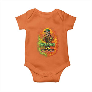 Miami vs All You All 305 Skeleton Flame Graphic Baby Onesie Tropical City Pride Florida Love TS02 Orange Print Your Wear