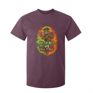 Miami vs All You All 305 Skeleton Flame Graphic T Shirt For Kid Tropical City Pride Florida Love TS02 Maroon Print Your Wear