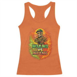 Miami vs All You All 305 Skeleton Flame Graphic Racerback Tank Top Tropical City Pride Florida Love TS02 Orange Print Your Wear