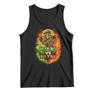 Miami vs All You All 305 Skeleton Flame Graphic Tank Top Tropical City Pride Florida Love TS02 Black Print Your Wear