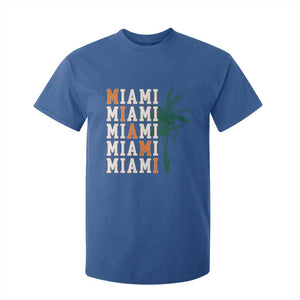 Miami Pride Palm Tree Graphic T Shirt For Kid Orange and Green Tropical City Vibes TS02 Royal Blue Print Your Wear