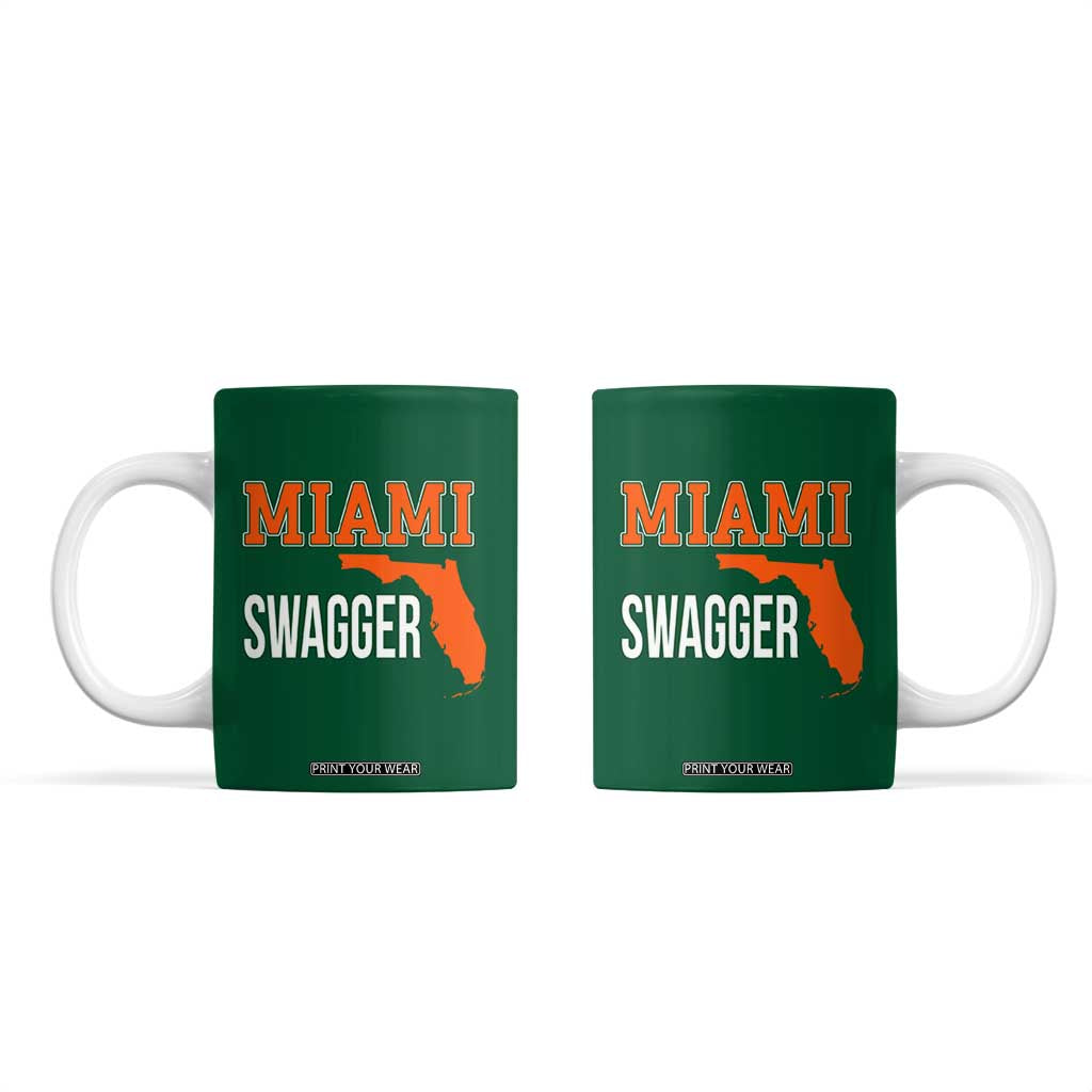 Miami Swagger Pride Coffee Mug Florida State Map Local Love TS02 Irish Green Print Your Wear