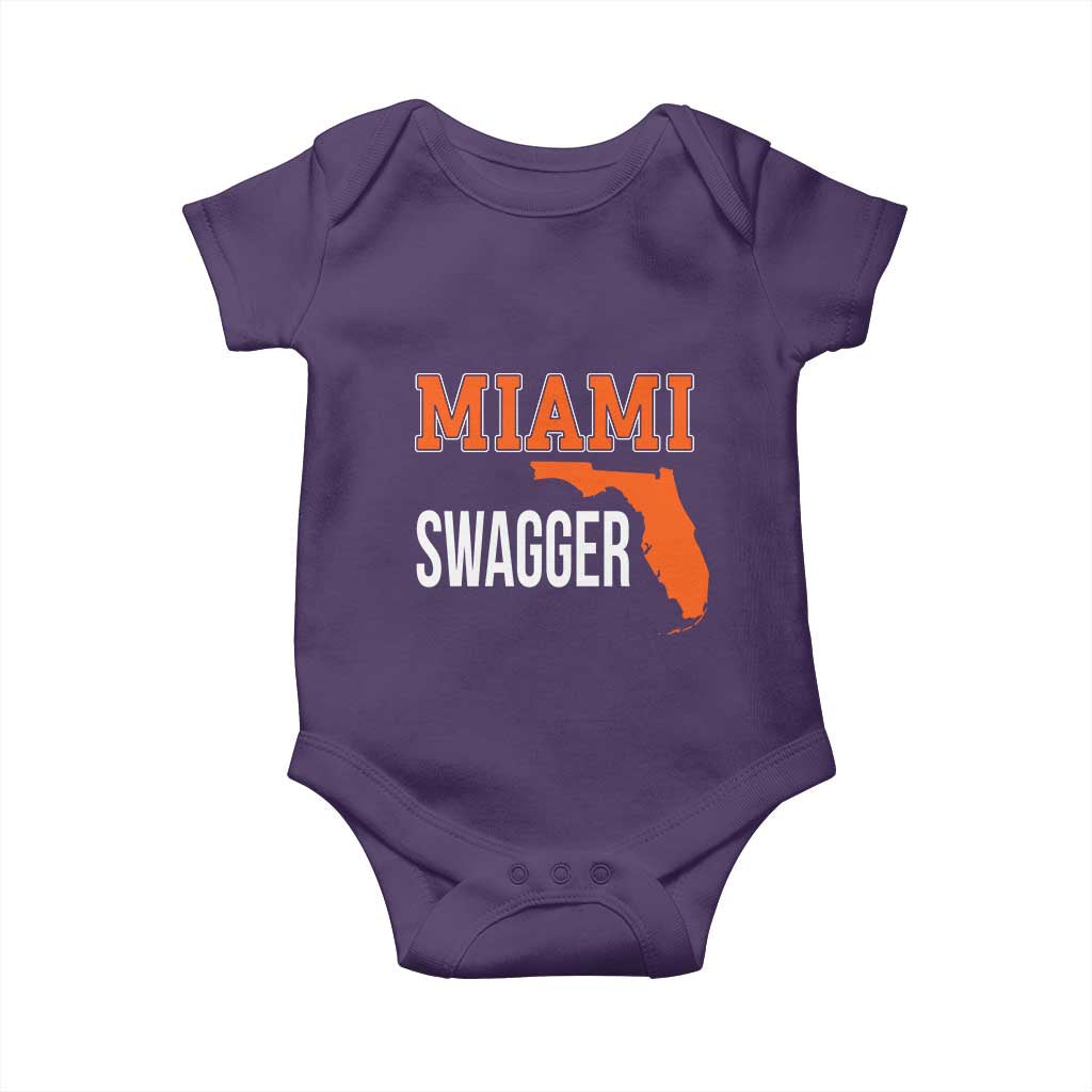 Miami Swagger Pride Baby Onesie Florida State Map Local Love TS02 Purple Print Your Wear