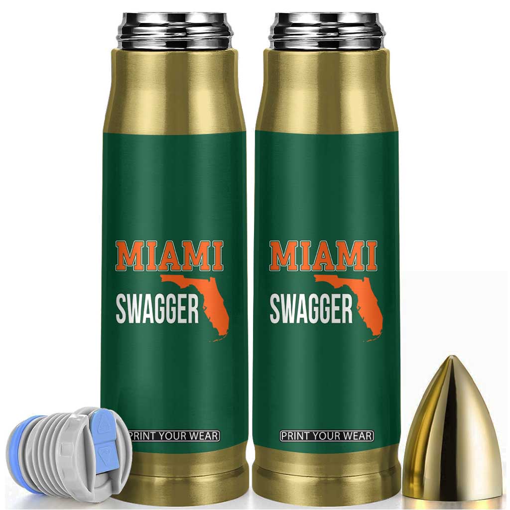 Miami Swagger Pride Bullet Tumbler Florida State Map Local Love TS02 Irish Green Print Your Wear