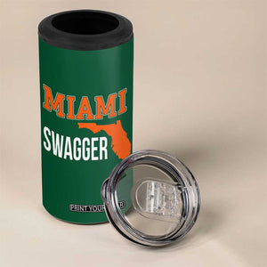Miami Swagger Pride 4 in 1 Can Cooler Tumbler Florida State Map Local Love TS02 Print Your Wear