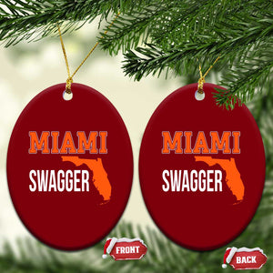 Miami Swagger Pride Ceramic Ornament Florida State Map Local Love TS02 Print Your Wear