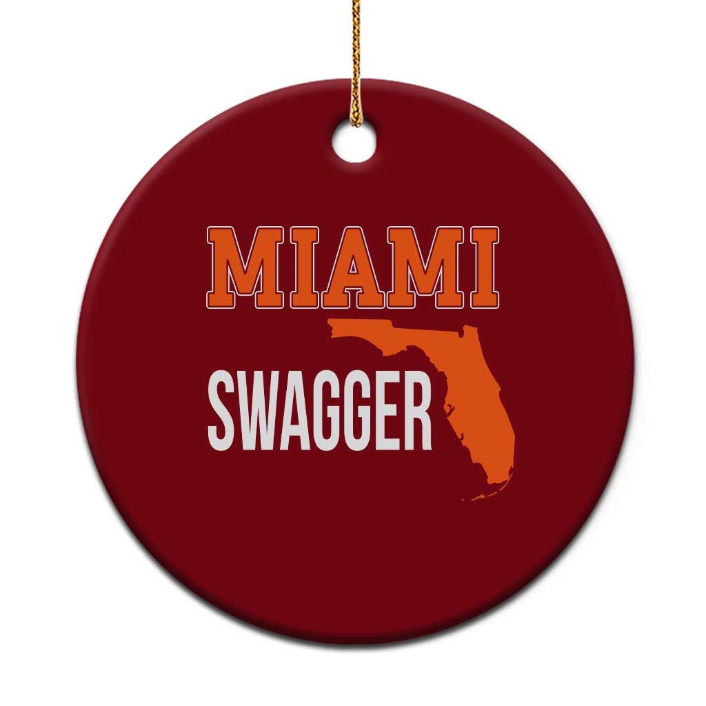 Miami Swagger Pride Ceramic Ornament Florida State Map Local Love TS02 1pc Red Print Your Wear