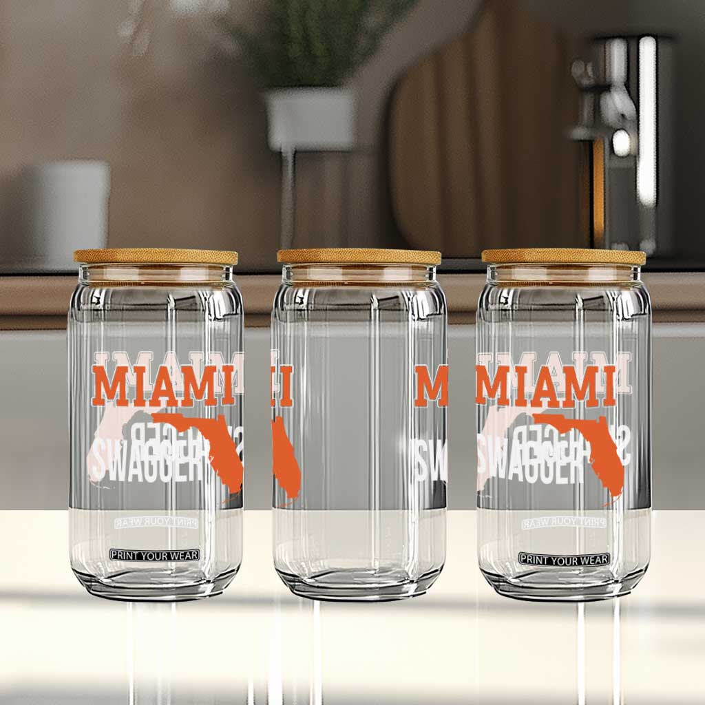 Miami Swagger Pride Glass Can Florida State Map Local Love TS02 Print Your Wear