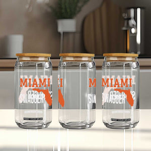 Miami Swagger Pride Glass Can Florida State Map Local Love TS02 Print Your Wear