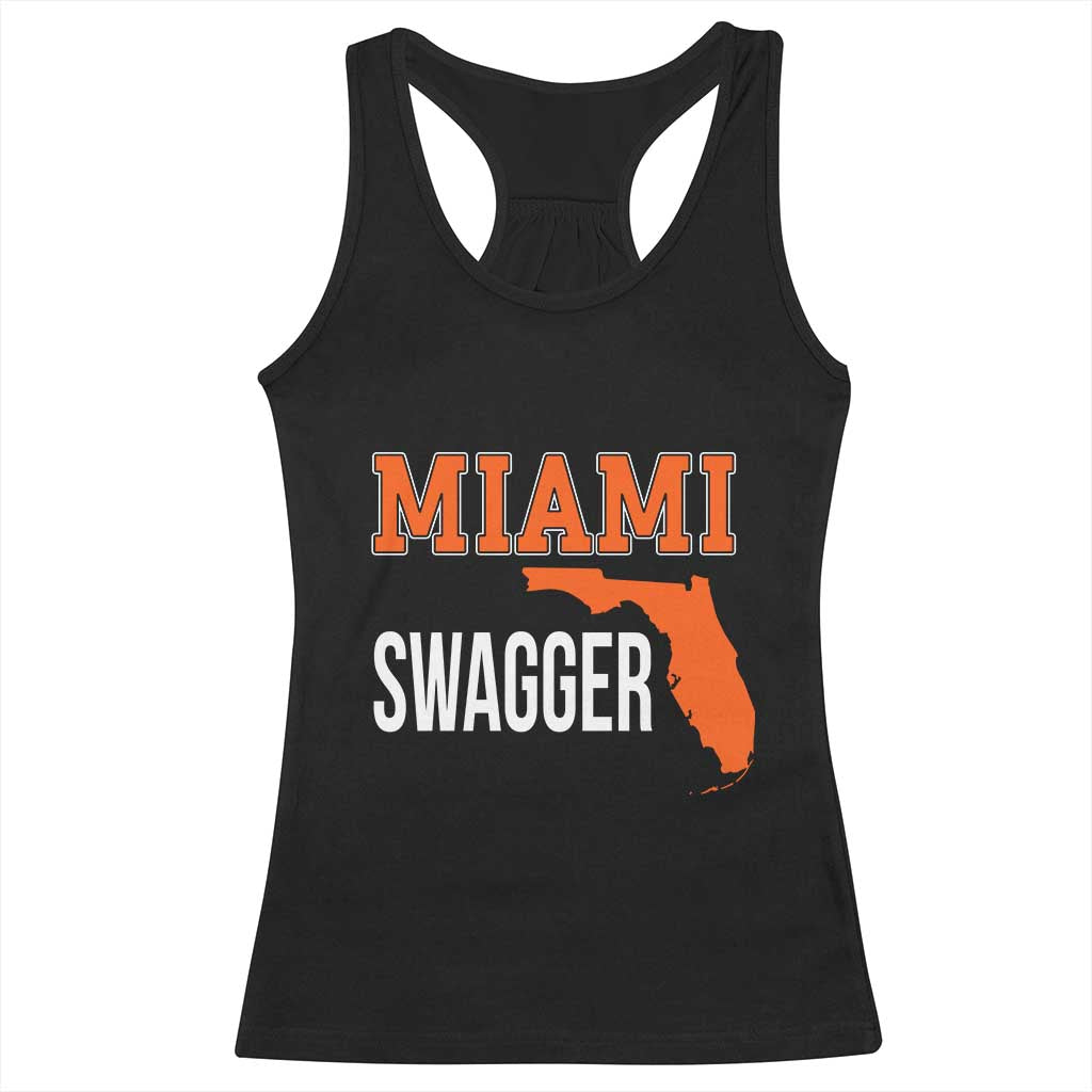 Miami Swagger Pride Racerback Tank Top Florida State Map Local Love TS02 Black Print Your Wear