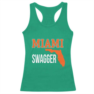 Miami Swagger Pride Racerback Tank Top Florida State Map Local Love TS02 Irish Green Print Your Wear