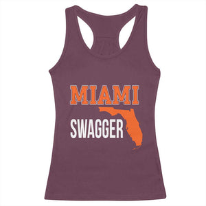 Miami Swagger Pride Racerback Tank Top Florida State Map Local Love TS02 Maroon Print Your Wear