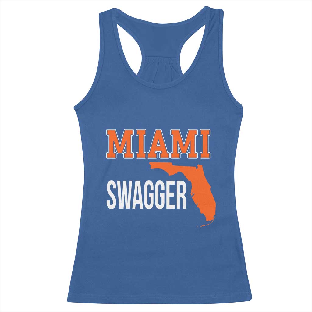 Miami Swagger Pride Racerback Tank Top Florida State Map Local Love TS02 Royal Blue Print Your Wear