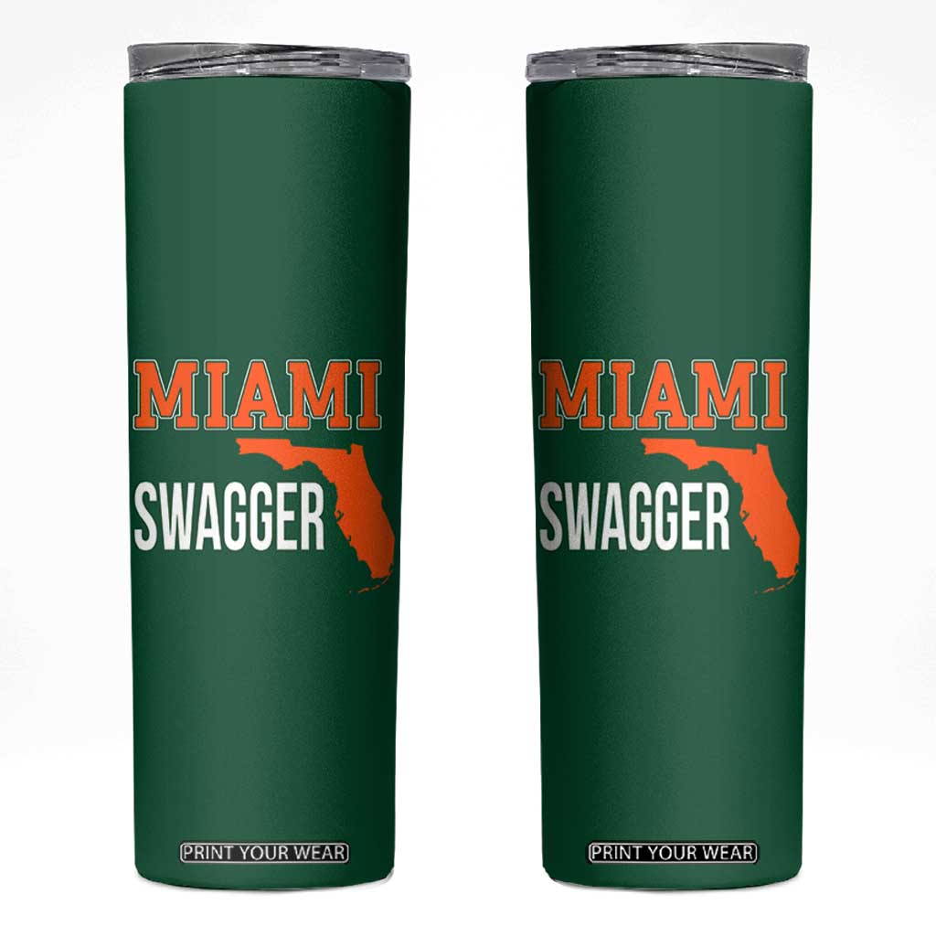 Miami Swagger Pride Skinny Tumbler Florida State Map Local Love TS02 Irish Green Print Your Wear