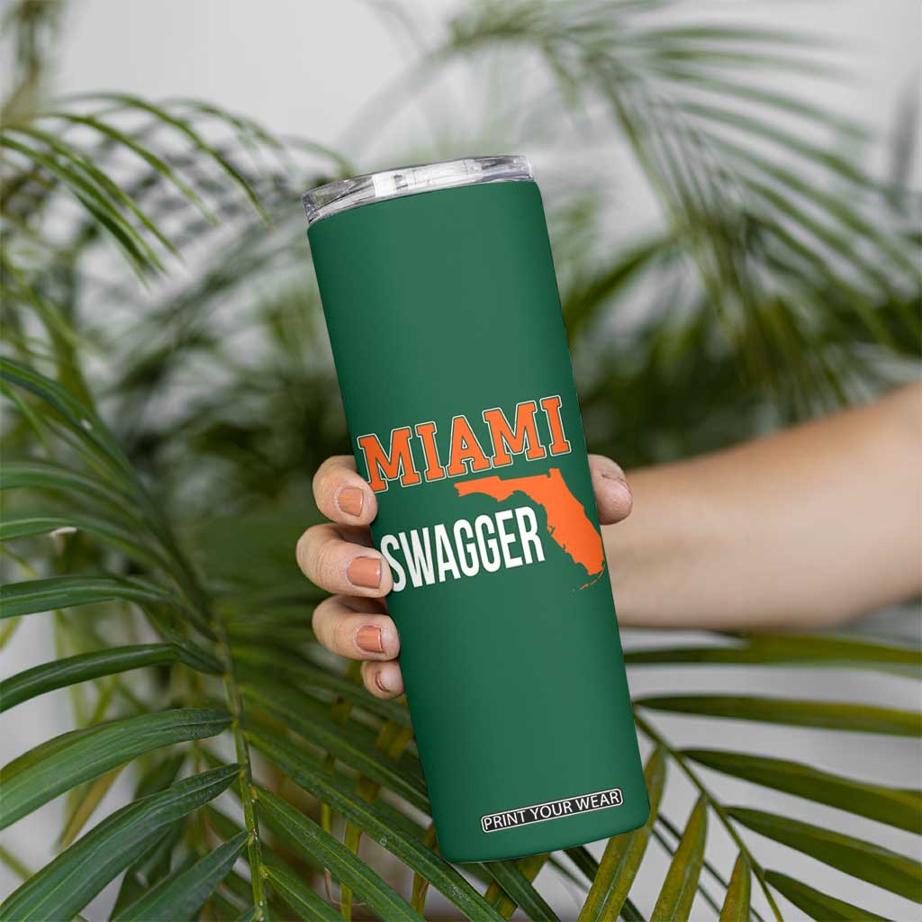 Miami Swagger Pride Skinny Tumbler Florida State Map Local Love TS02 Print Your Wear