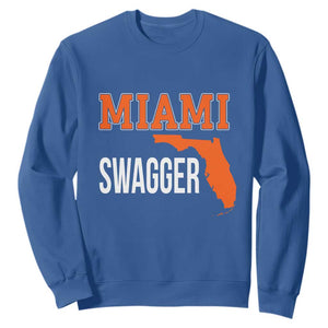 Miami Swagger Pride Sweatshirt Florida State Map Local Love TS02 Royal Blue Print Your Wear