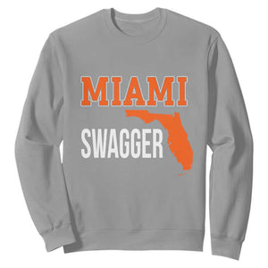 Miami Swagger Pride Sweatshirt Florida State Map Local Love TS02 Sport Gray Print Your Wear