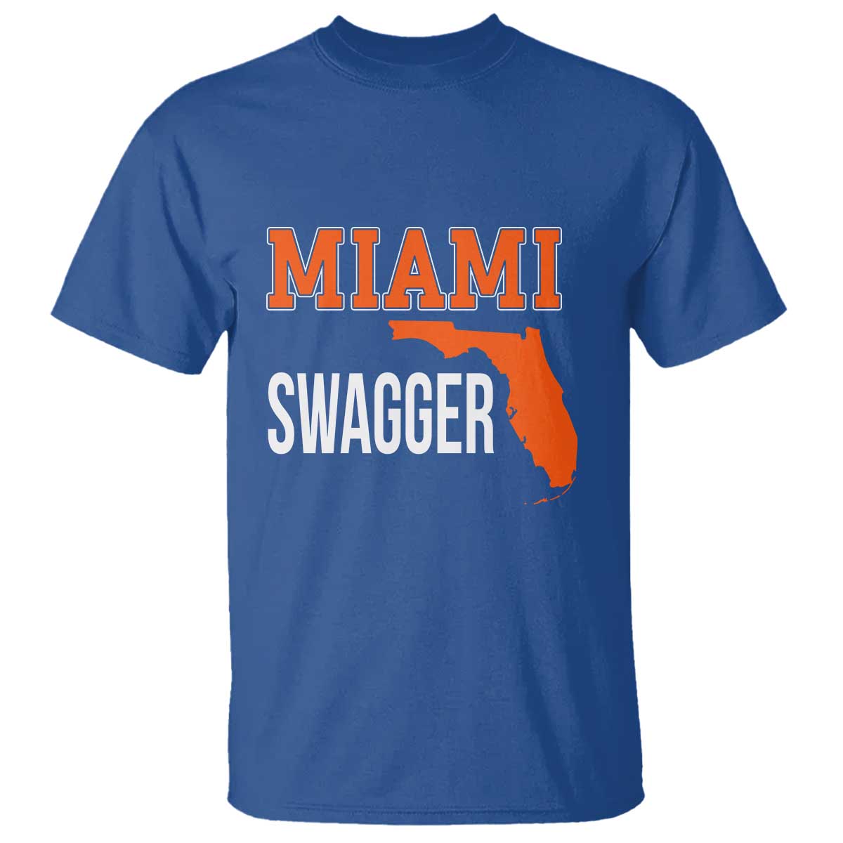 Miami Swagger Pride T Shirt Florida State Map Local Love TS02 Royal Blue Print Your Wear