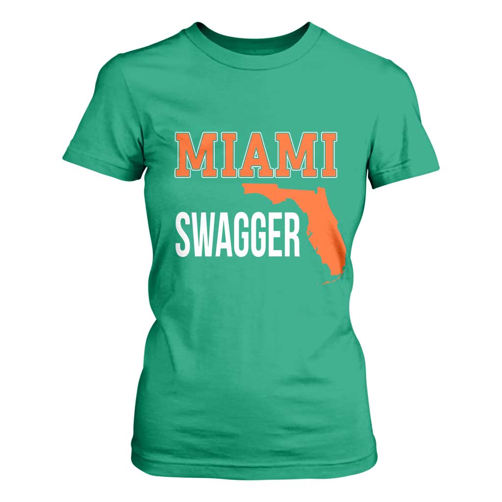 Miami Swagger Pride T Shirt For Women Florida State Map Local Love TS02 Irish Green Print Your Wear