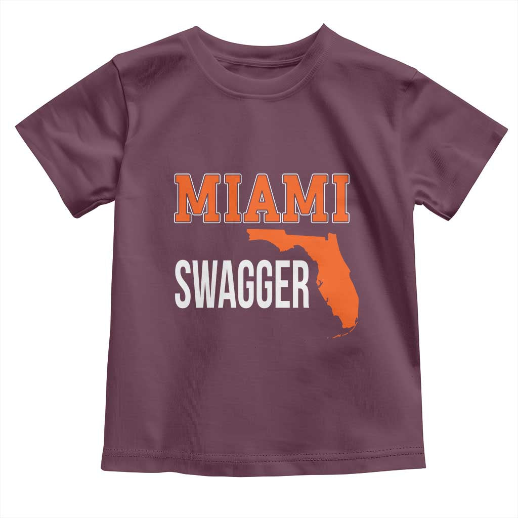 Miami Swagger Pride Toddler T Shirt Florida State Map Local Love TS02 Maroon Print Your Wear