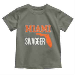 Miami Swagger Pride Toddler T Shirt Florida State Map Local Love TS02 Military Green Print Your Wear