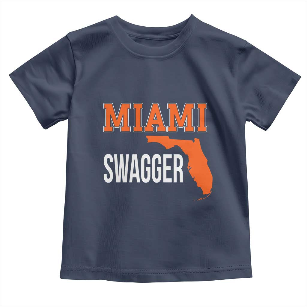 Miami Swagger Pride Toddler T Shirt Florida State Map Local Love TS02 Navy Print Your Wear