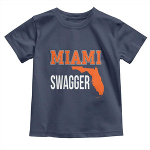 Miami Swagger Pride Toddler T Shirt Florida State Map Local Love TS02 Navy Print Your Wear
